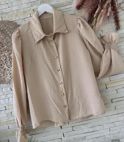 Blusa social bege