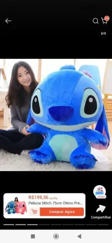 Vendo Stitch de pelúcia gigante