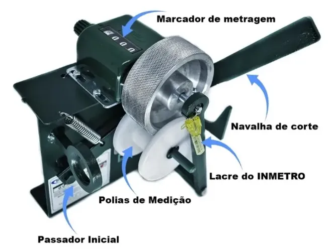 Medidor De Metros Fios, Cabos e mangueiras Até 70mm2 Eletricista Máquina