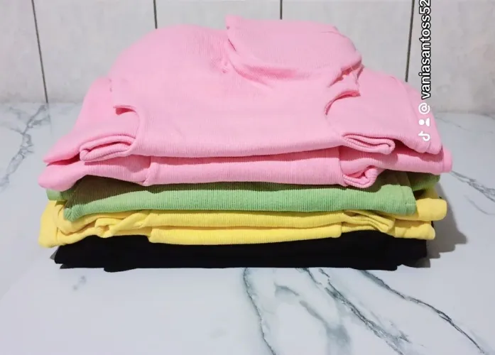 Kit no atacado 7 Vestidos Malha Canelada Premium