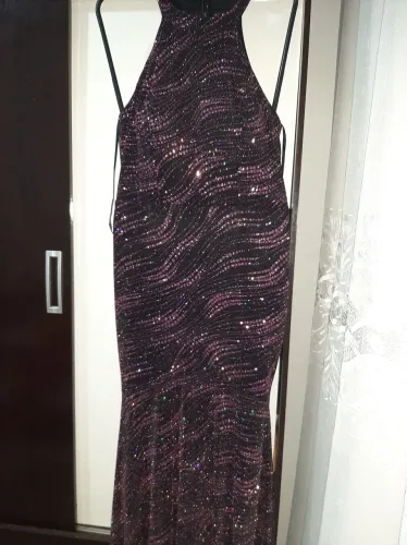 Vestido longo de festa, sereia.