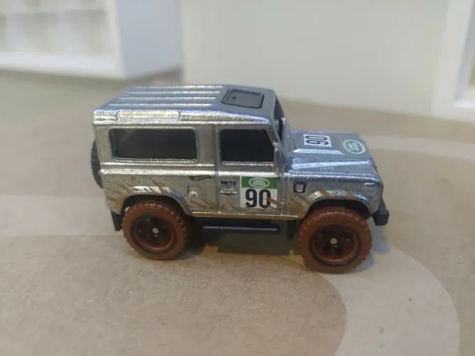 Carrinho Hotwheels Land Rover Defender 90 Zamac Exclusivo EUA Loose Novo 1:64