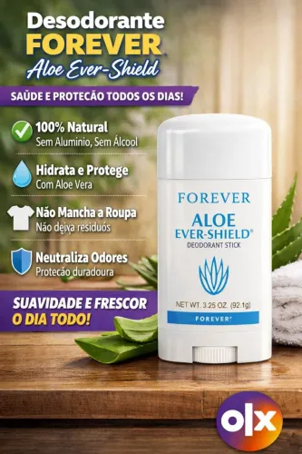 Desodorante Forever Aloe Ever-Shield - Natural, Não Mancha e Dura o Dia Todo!