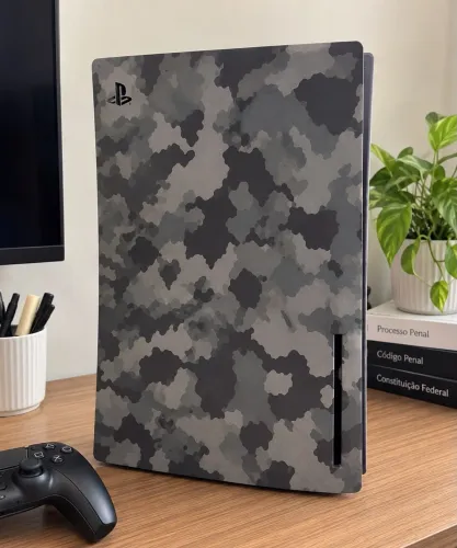 Faceplate PS5 Original Sony Gray Camouflage