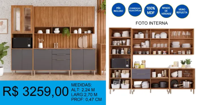 COZINHA COMPLETA - COMPRE E RECEBA EM ATÉ 72 HORAS 