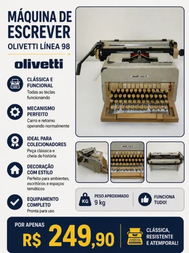 Máquina de Escrever Olivetti Linea 98