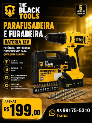 Parafusadeira e furadeira R$199,00