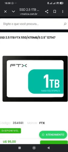 SSD 2.5 1TB FTX 550/470MB/s 2.5" 127147
