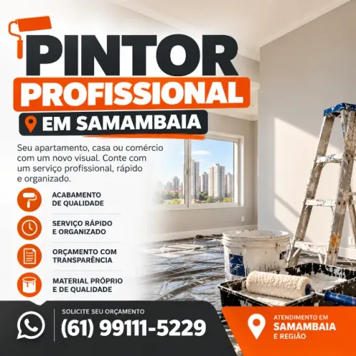 Pintor Profissional em Samambaia | Reformas, obras e devolução imobiliária