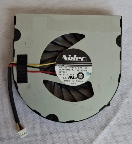 Ventoinha Dell VOSTRO 1440 1450 V1450 NIDEC P/N 23.10492.001 G60X05MS4AJ