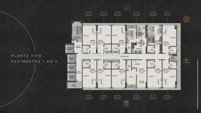 Flat com 1 quarto em Boa Viagem