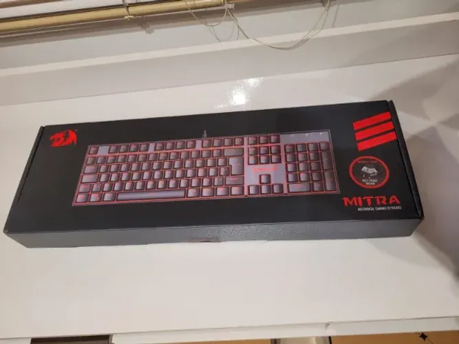 Redragon TECLADO MECANICO MITRA SWITCH MARROM, Preto