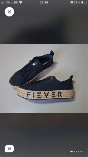 Tênis Fiever plataforma tam 36