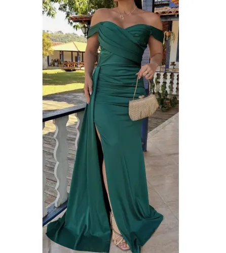 Vestido verde esmeralda
