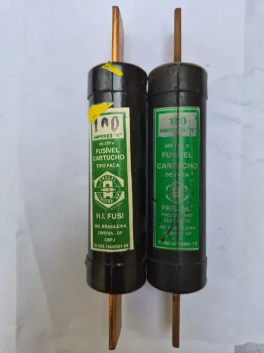 Par de fusível tipo faca 100 amp funcionando 