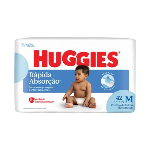 3 pacotes Fralda Huggies Tripla Proteção M - 42 unidades