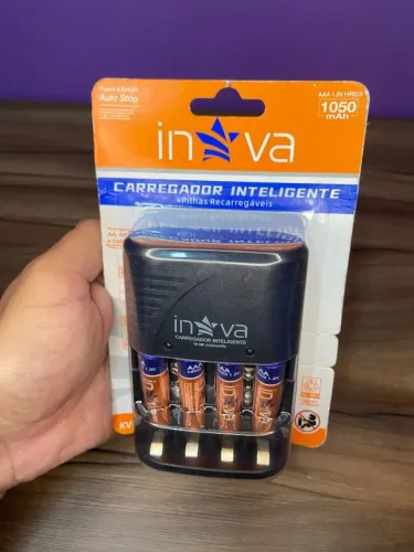 Carregador de Pilhas Inteligente Recarregável Inova 1050mAh KV-732-2