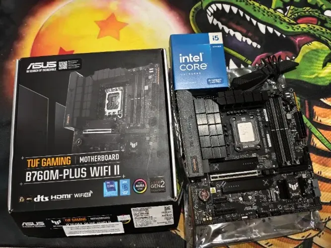 Intel i5 14600KF + ASUS TUF B760m plus wifi 2 DDR5 - 4 meses de uso