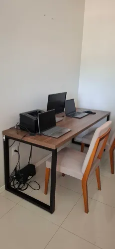 Mesa para Escritório, Gammer, Estudo, Grande em MDF, Estrutura Moderna Estilo Industrial