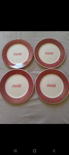 PRATOS FUNDOS COCA-COLA OXFORD - 04 UNIDADES NOVOS