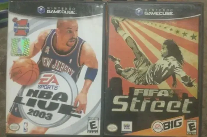 Jogos de Nintendo game cube NBA live 2003 e fica street