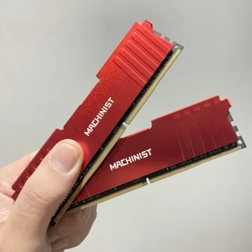 Memória Ram Gamer 16GB DDR4 2400MHz CL 17 1.2V Machinist Vermelha ( 2 x 8GB )