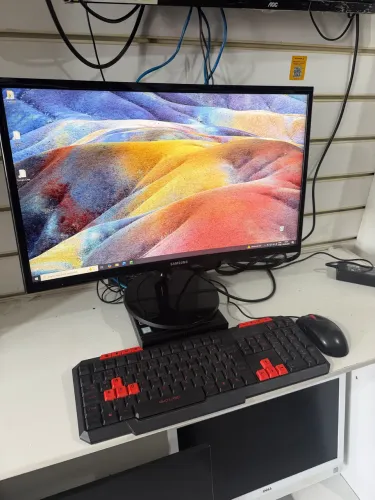 Barbada Pc Gamer c/ Monitor Gamer Curvo 24p Zerado
