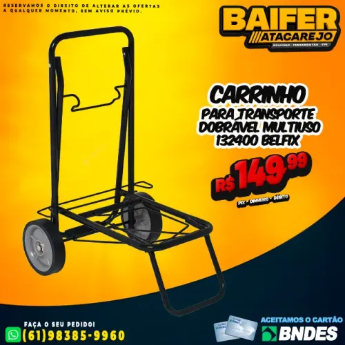 Carrinho Para Transporte Dobrável Multiuso 132400 Belfix