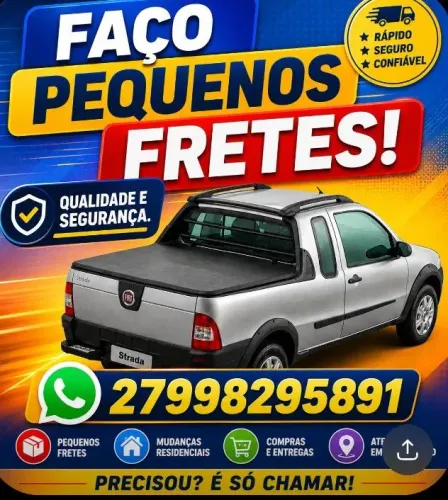 Pequenos fretes com qualidade e segurança chama.
