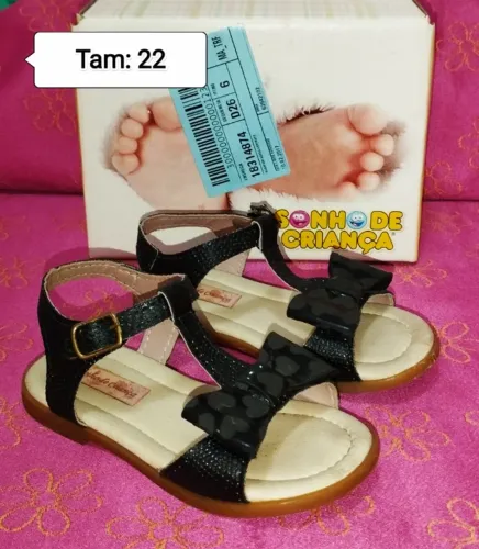 Sandália Preta TAM 22