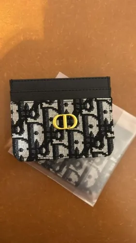 porta-cartão dior preto e branco luxo