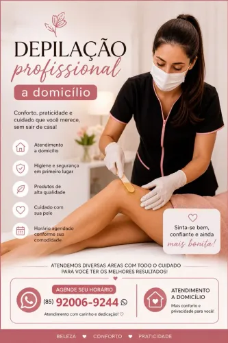 Depilação em domicílio só mulheres