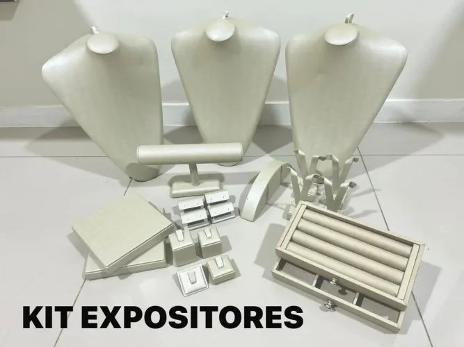 Kit Completo de Expositores para Joias e Semijoias - Bandejas e Suportes