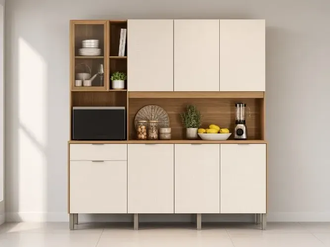 Cozinha Nature 8P 1G 1,94m Freijó/Soft (NOVO A PRONTA ENTREGA)