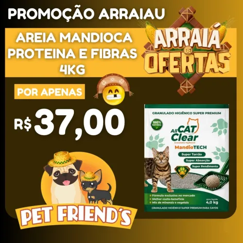 Areia Cat CLEAR de Mandioca, proteína e fibras 
