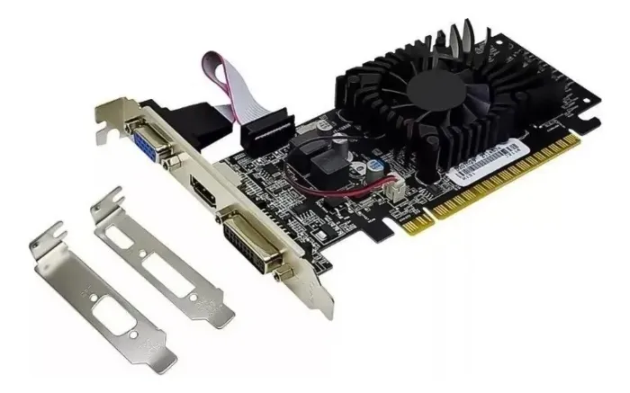 Placa de Vídeo NVIDIA GeForce GT210 1GB DDR3 PCI Express 64-bit HDMI DVI VGA pode retirar 