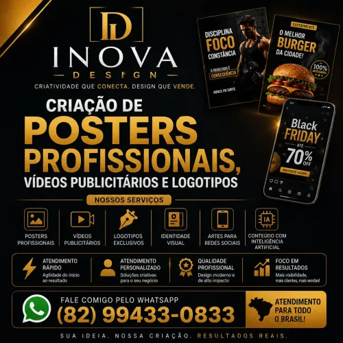 Sua Empresa Precisa de Mais Clientes? Crio Posters Profissionais