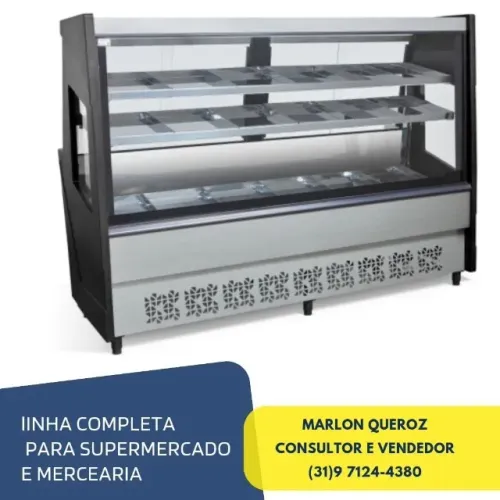 Balcão de Açougue Avícola 2M Preto Polar 220v