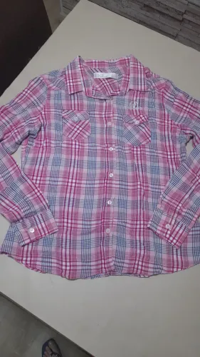 Venfo camisa feminina xadrez rosa RADADE, Tam G