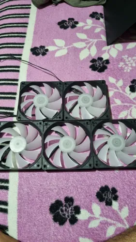 Kit 5 fans 120mm bem conservada