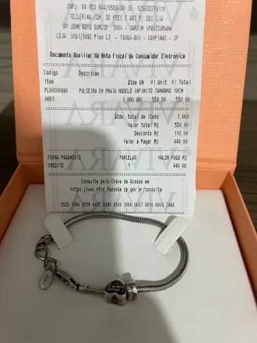 Pulseira de prata da Vivara