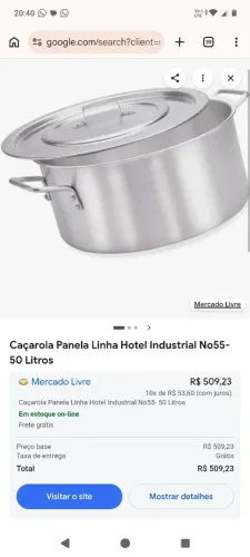 Panela industrial 