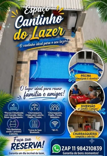 Casa com Piscina para Temporada - Finais de Semana