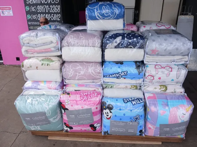 Coberdrom novo tamanho casal dupla face em sherpa várias estampas