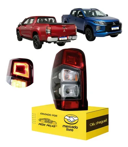 Lanterna Sem Led L200 Triton Sport 2021 2022 A 2025 Esquerda Esquerdo/motorista Vermelho