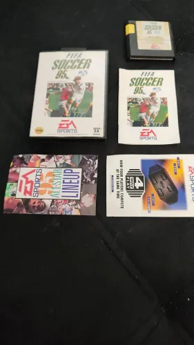 FIFA Soccer 95 Mega Drive Sega Genesis Americano CIB Importado! Raridade Impecável!!!