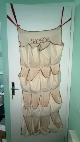 Sapateira de brim de porta/parede