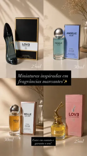 Perfumes em Miniaturas de 25 e 30ml