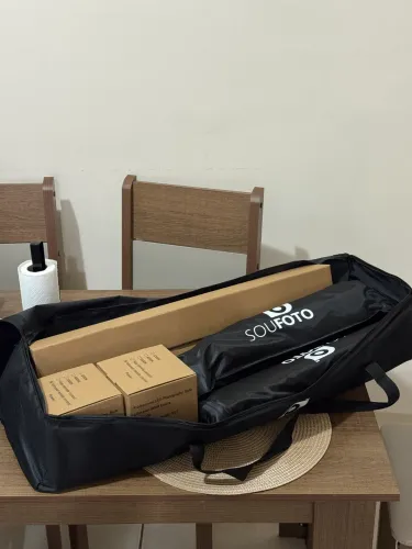 [NOVO] Kit de Iluminação Softbox Duplo Profissional SOUFOTO