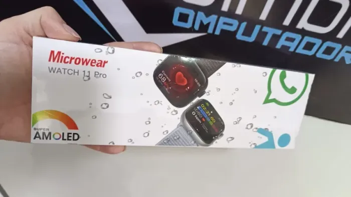Smartwatch Microwear watch 11 Pro Relogio Inteligente Super Amoled WhatsApp -Loja Coimbra